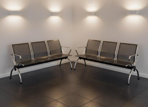 ATRIUM Metallbank 3-Sitzer mit Armlehnen