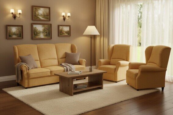 Sessel Hochlehner, Ohrenbackensessel CARLOS