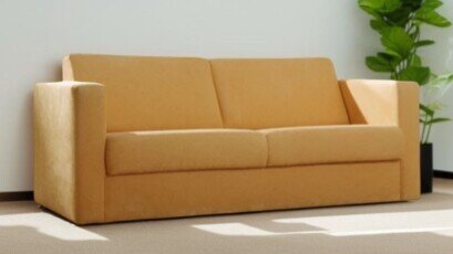 Sofa Modell X X L, breite Armlehnen